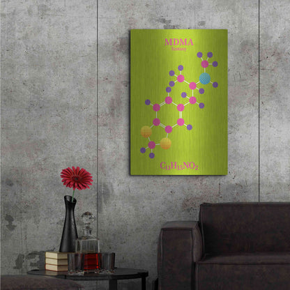 Luxe Metal Art 'MDMA Molecule 2' by Luxe Portfolio, Metal Wall Art,24x36