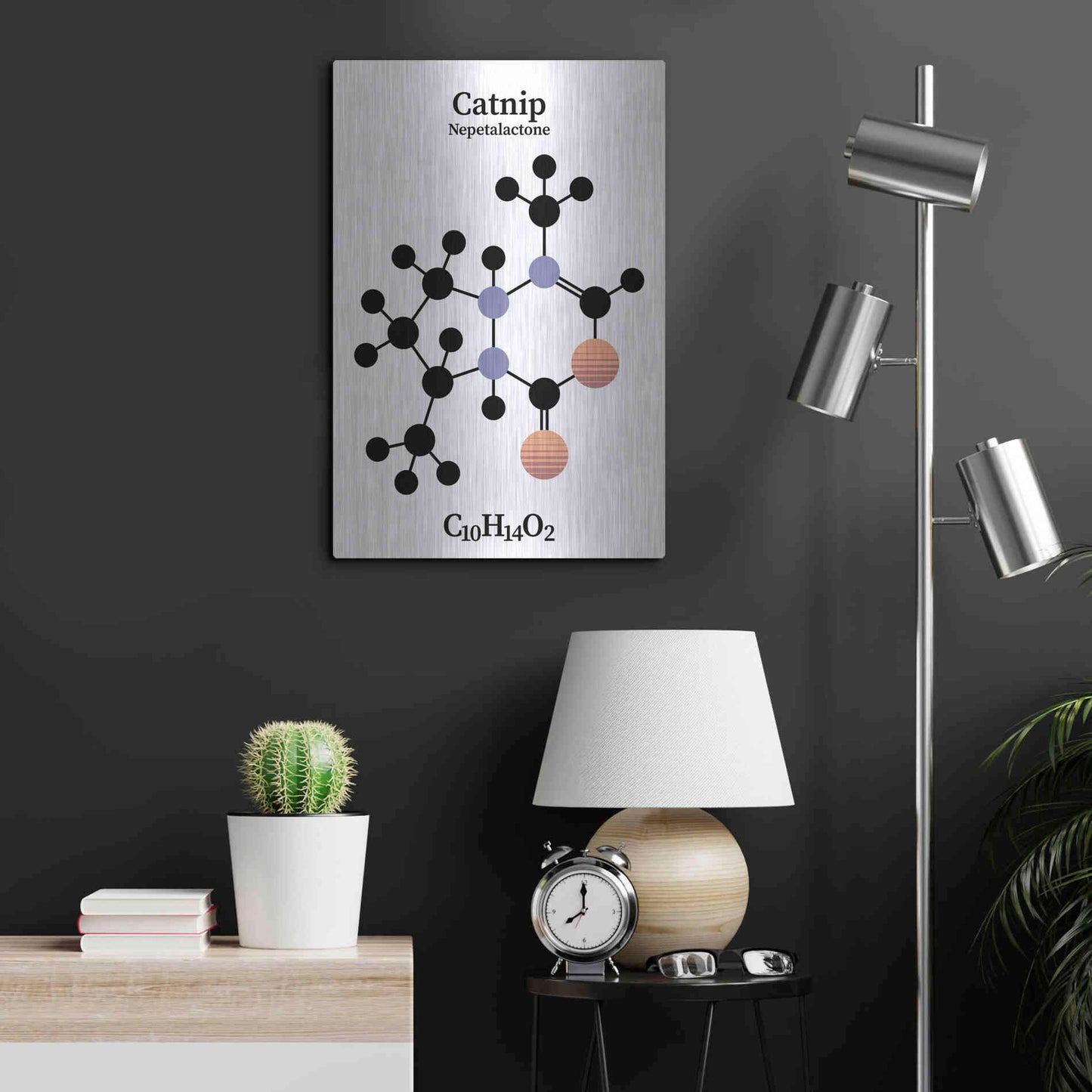 Luxe Metal Art 'Catnip Molecule' by Luxe Portfolio, Metal Wall Art,16x24