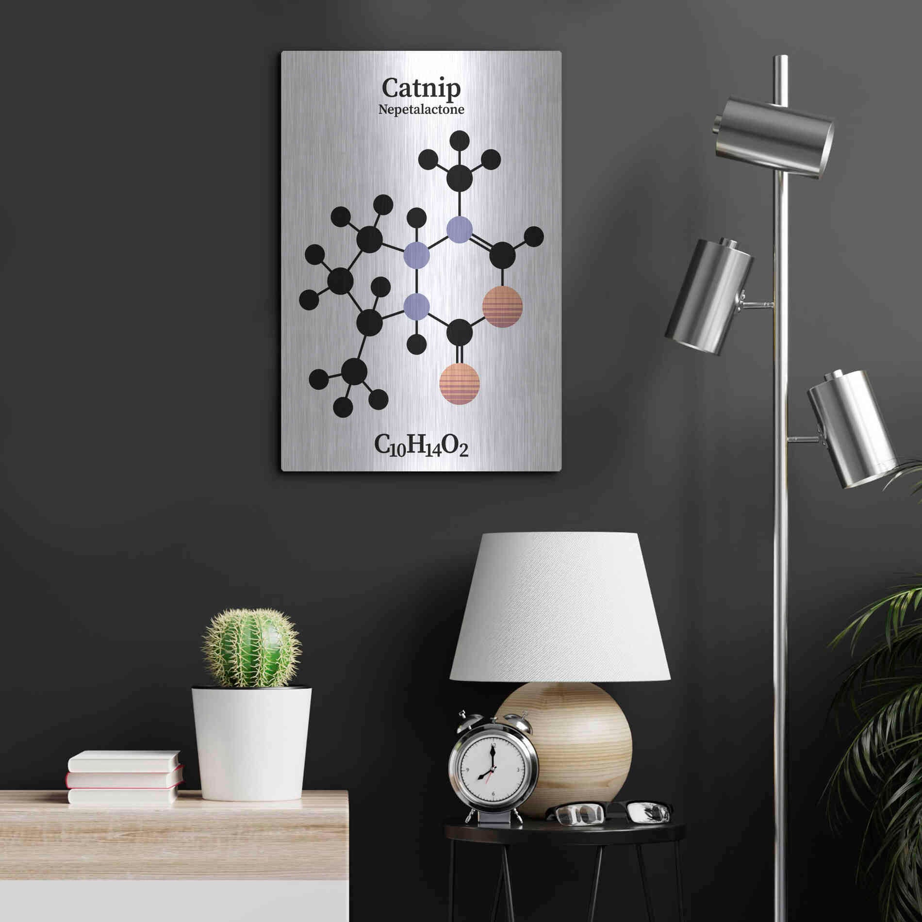 Luxe Metal Art 'Catnip Molecule' by Luxe Portfolio, Metal Wall Art,16x24