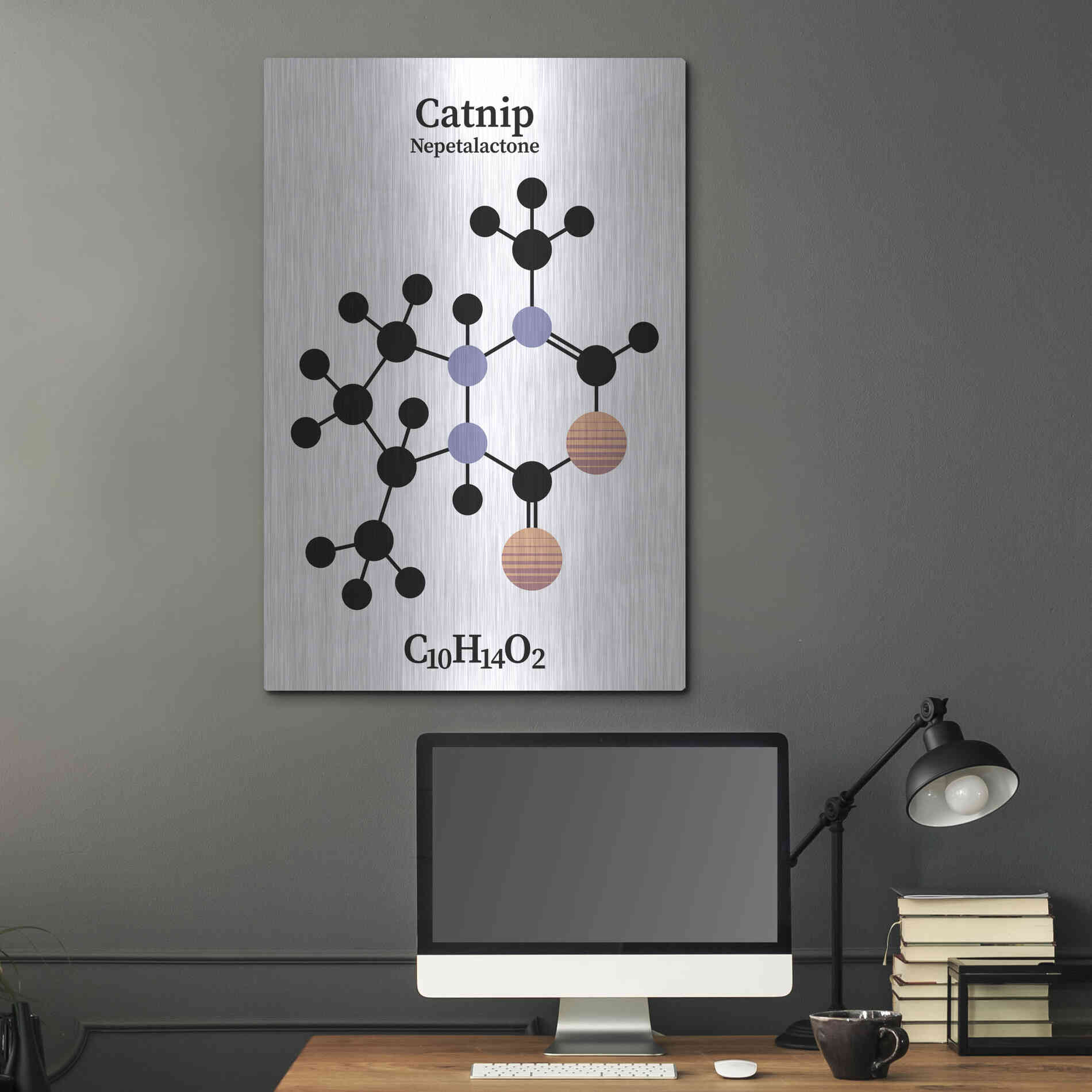 Luxe Metal Art 'Catnip Molecule' by Luxe Portfolio, Metal Wall Art,24x36