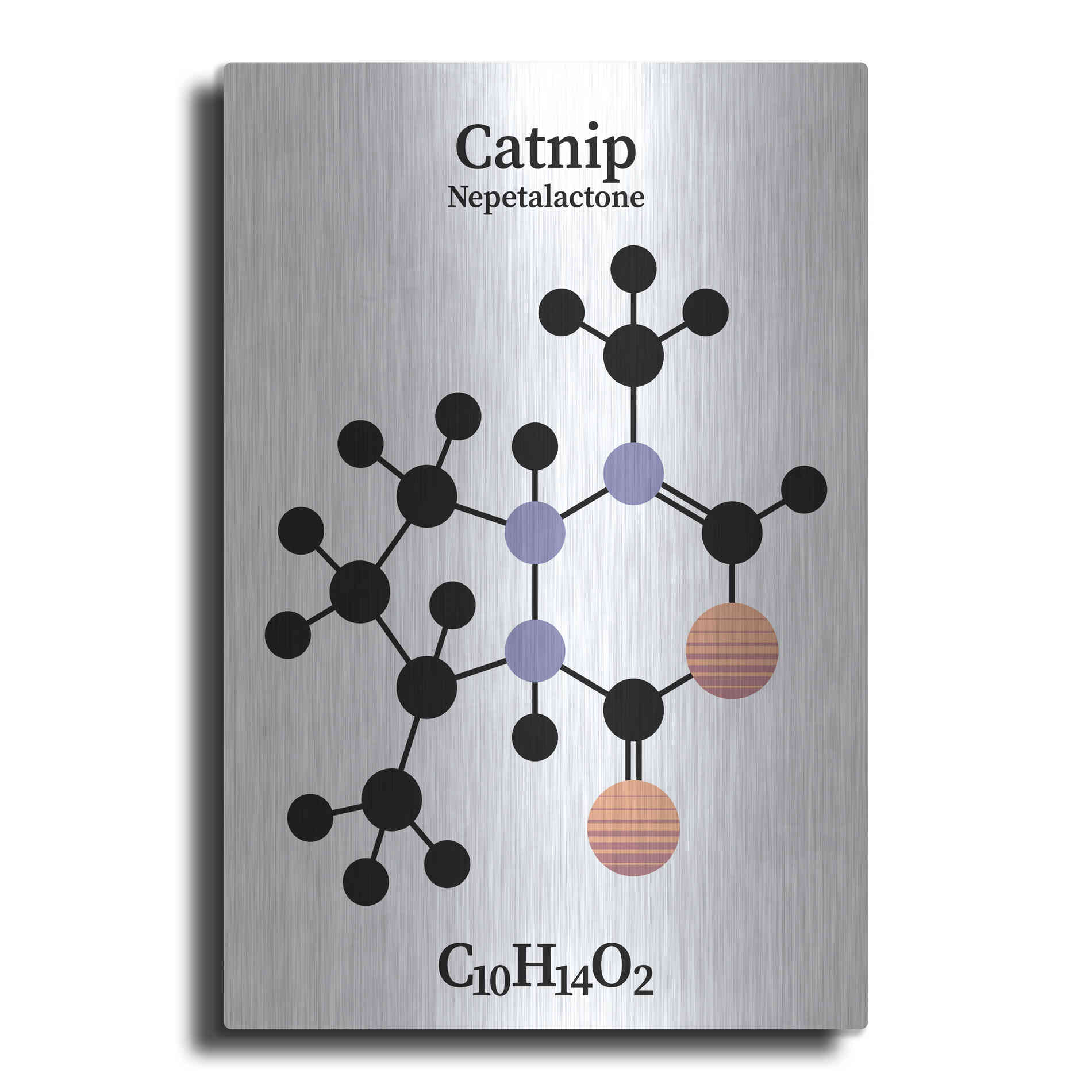 Luxe Metal Art 'Catnip Molecule' by Luxe Portfolio, Metal Wall Art