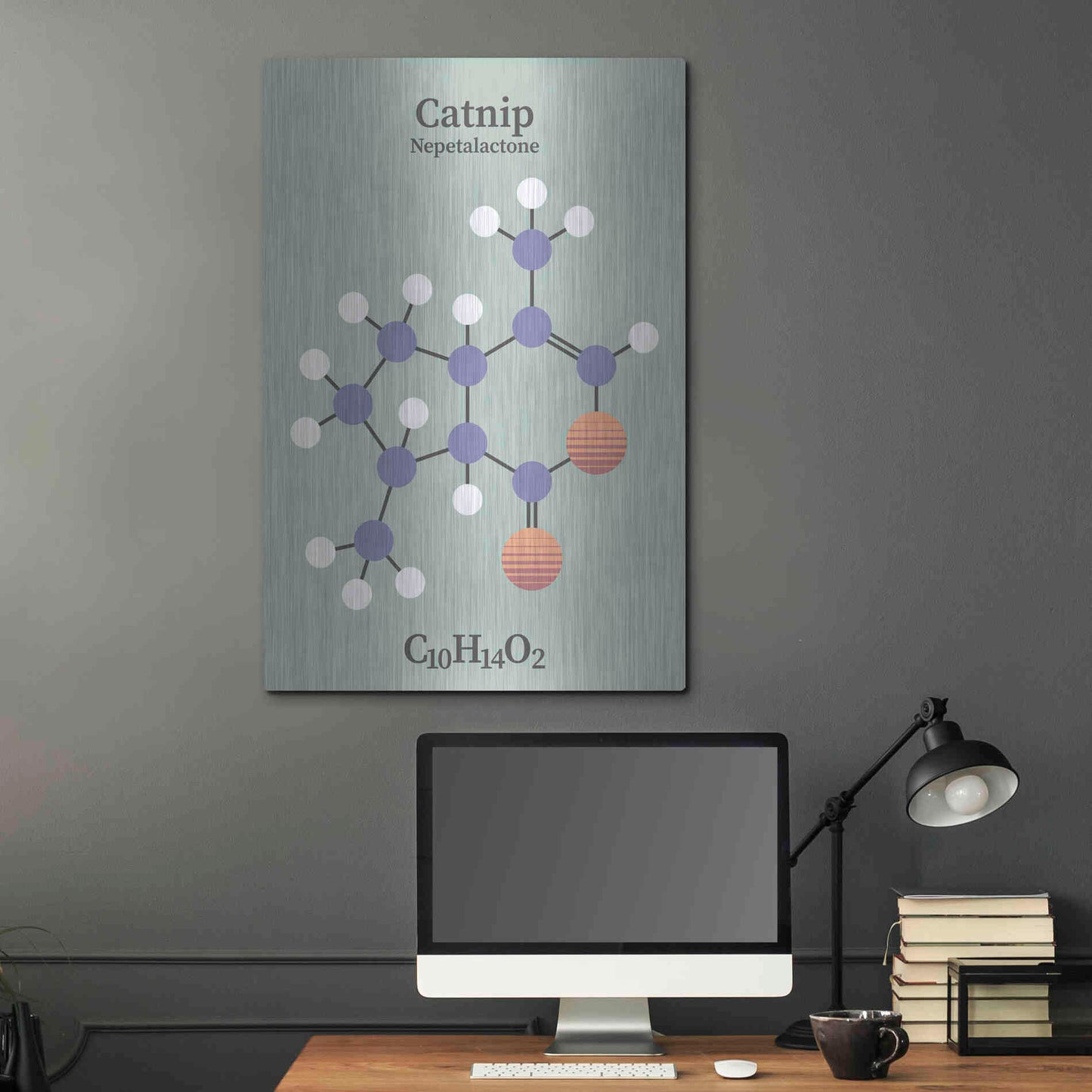 Luxe Metal Art 'Catnip Molecule 2' by Luxe Portfolio, Metal Wall Art,24x36