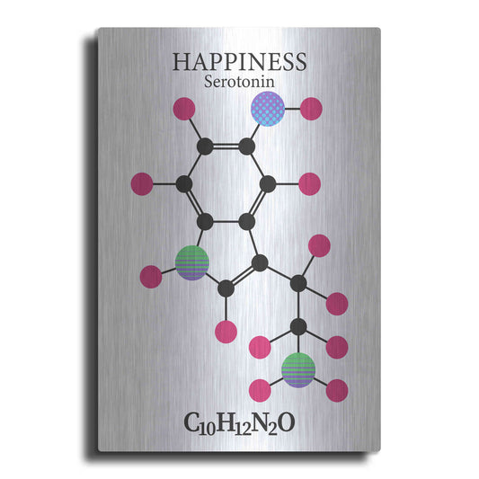 Luxe Metal Art 'Serotonin Molecule' by Luxe Portfolio, Metal Wall Art