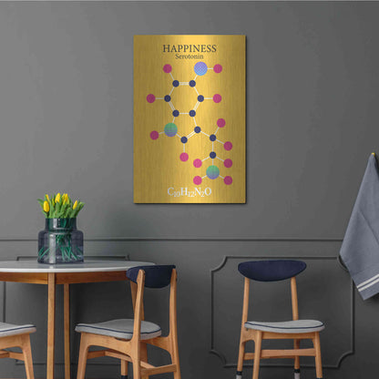 Luxe Metal Art 'Serotonin Molecule 2' by Luxe Portfolio, Metal Wall Art,24x36
