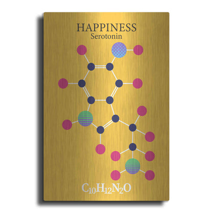 Luxe Metal Art 'Serotonin Molecule 2' by Luxe Portfolio, Metal Wall Art