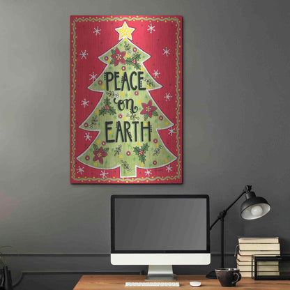 Luxe Metal Art 'Peace on Earth Tree' by Annie LaPoint, Metal Wall Art,24x36