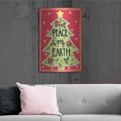 Luxe Metal Art 'Peace on Earth Tree' by Annie LaPoint, Metal Wall Art,24x36
