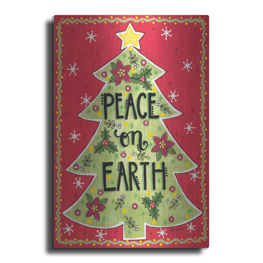 Luxe Metal Art 'Peace on Earth Tree' by Annie LaPoint, Metal Wall Art