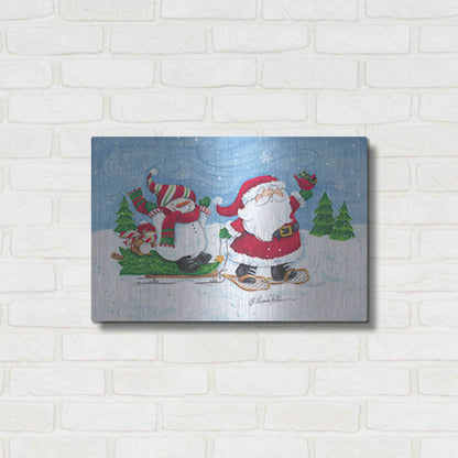 Luxe Metal Art 'Getting the Christmas Tree' by Diane Kater, Metal Wall Art,24x16