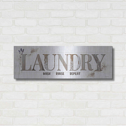 Luxe Metal Art 'Laundry' by Susie Boyer, Metal Wall Art,36x12