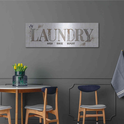 Luxe Metal Art 'Laundry' by Susie Boyer, Metal Wall Art,48x16