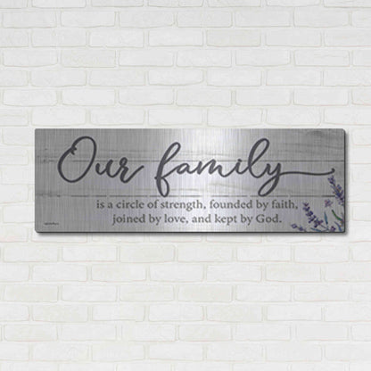 Luxe Metal Art 'Our Family' by Susie Boyer, Metal Wall Art,48x16