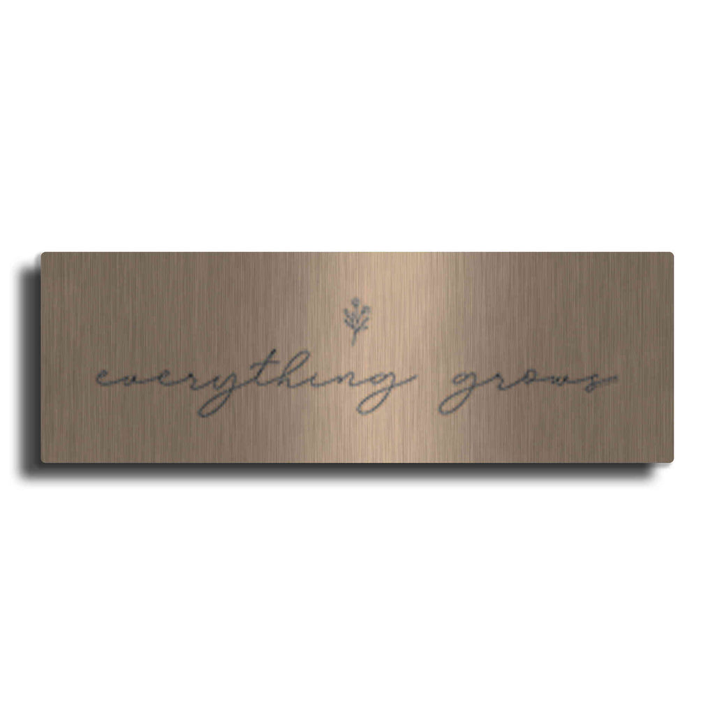 Luxe Metal Art 'Everything Grows' by Lady Louise Designs, Metal Wall Art