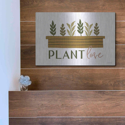 Luxe Metal Art 'Plant Love' by Lady Louise Designs, Metal Wall Art,16x12