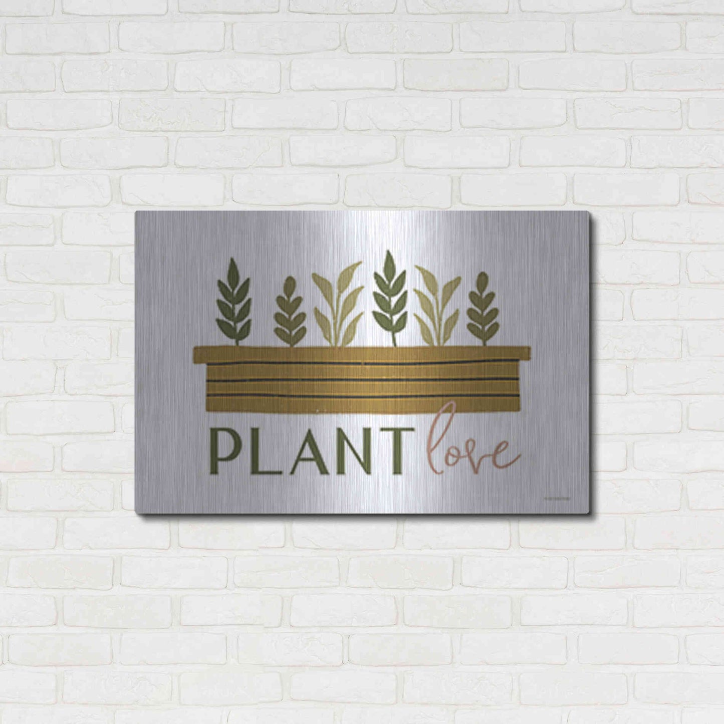 Luxe Metal Art 'Plant Love' by Lady Louise Designs, Metal Wall Art,36x24