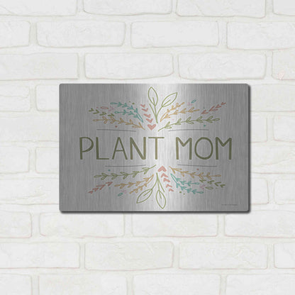 Luxe Metal Art 'Plant Mom' by Lady Louise Designs, Metal Wall Art,16x12