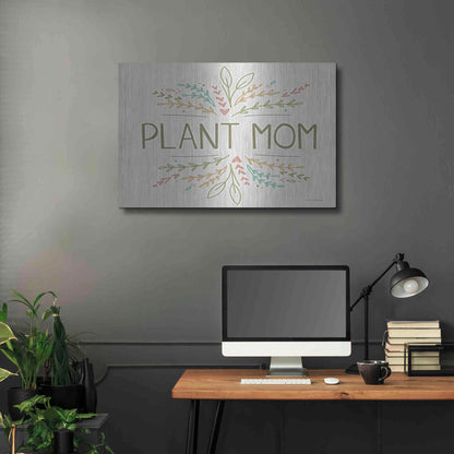 Luxe Metal Art 'Plant Mom' by Lady Louise Designs, Metal Wall Art,36x24