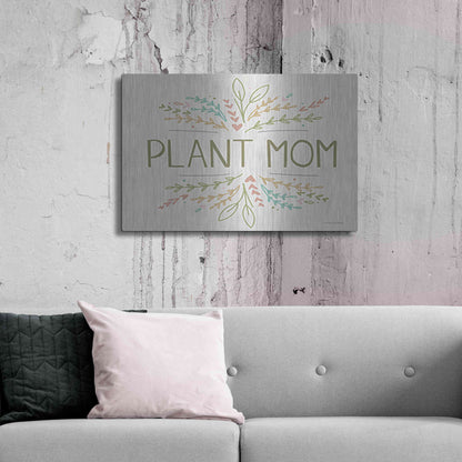 Luxe Metal Art 'Plant Mom' by Lady Louise Designs, Metal Wall Art,36x24