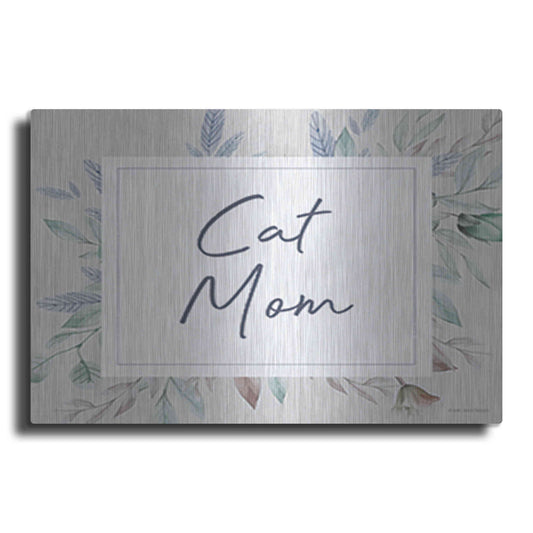 Luxe Metal Art 'Cat Mom' by Lady Louise Designs, Metal Wall Art