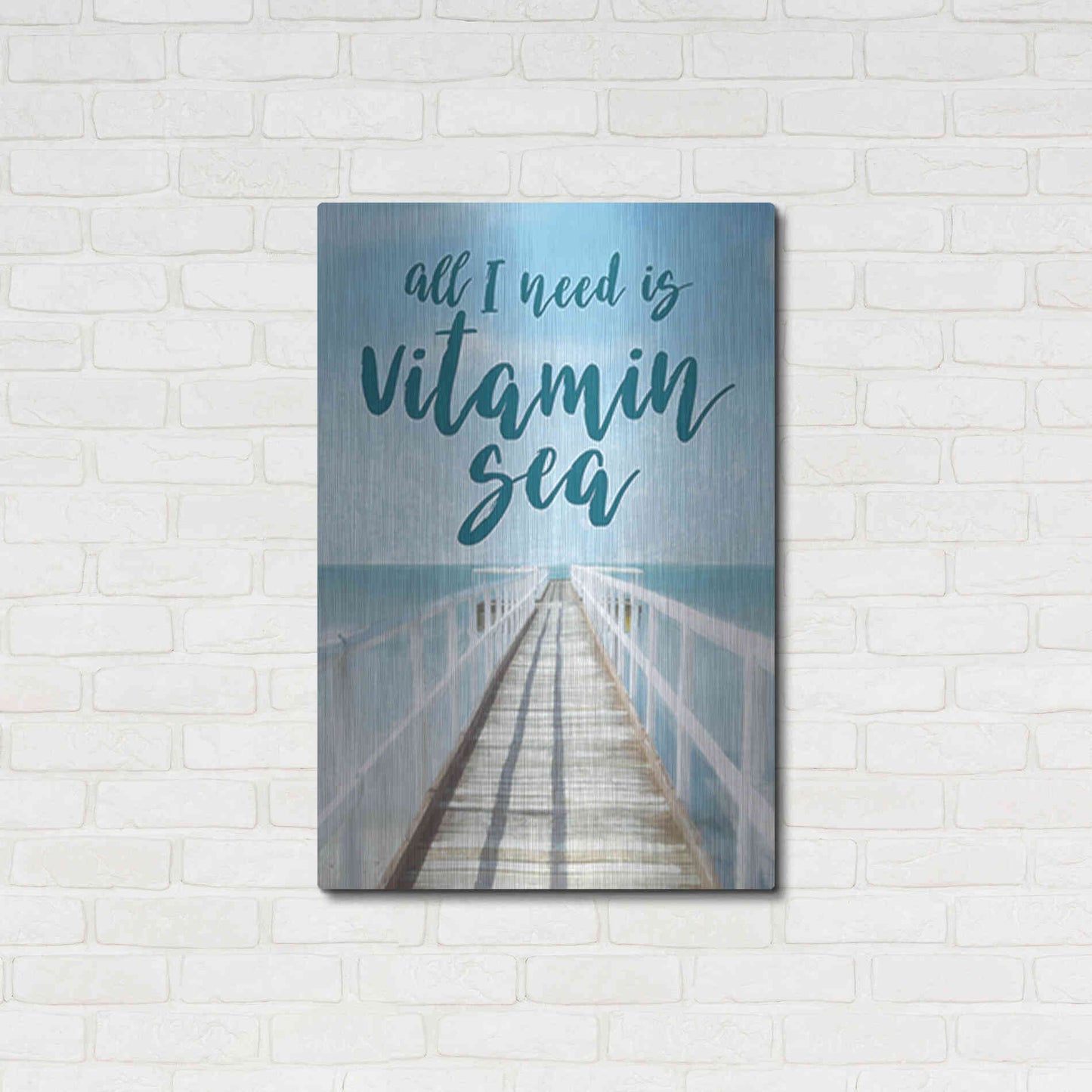 Luxe Metal Art 'Vitamin Sea' by Cloverfield & Co., Metal Wall Art,24x36