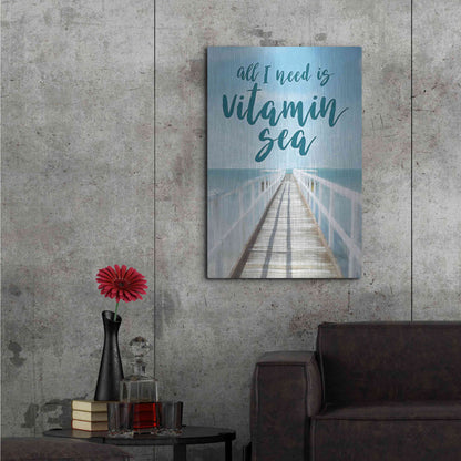 Luxe Metal Art 'Vitamin Sea' by Cloverfield & Co., Metal Wall Art,24x36