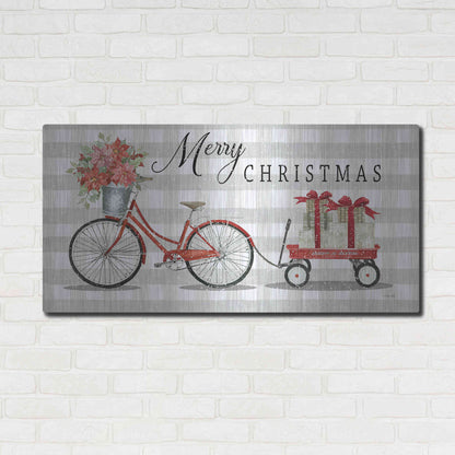 Luxe Metal Art 'Christmas Delivery II' by Cindy Jacobs, Metal Wall Art,48x24