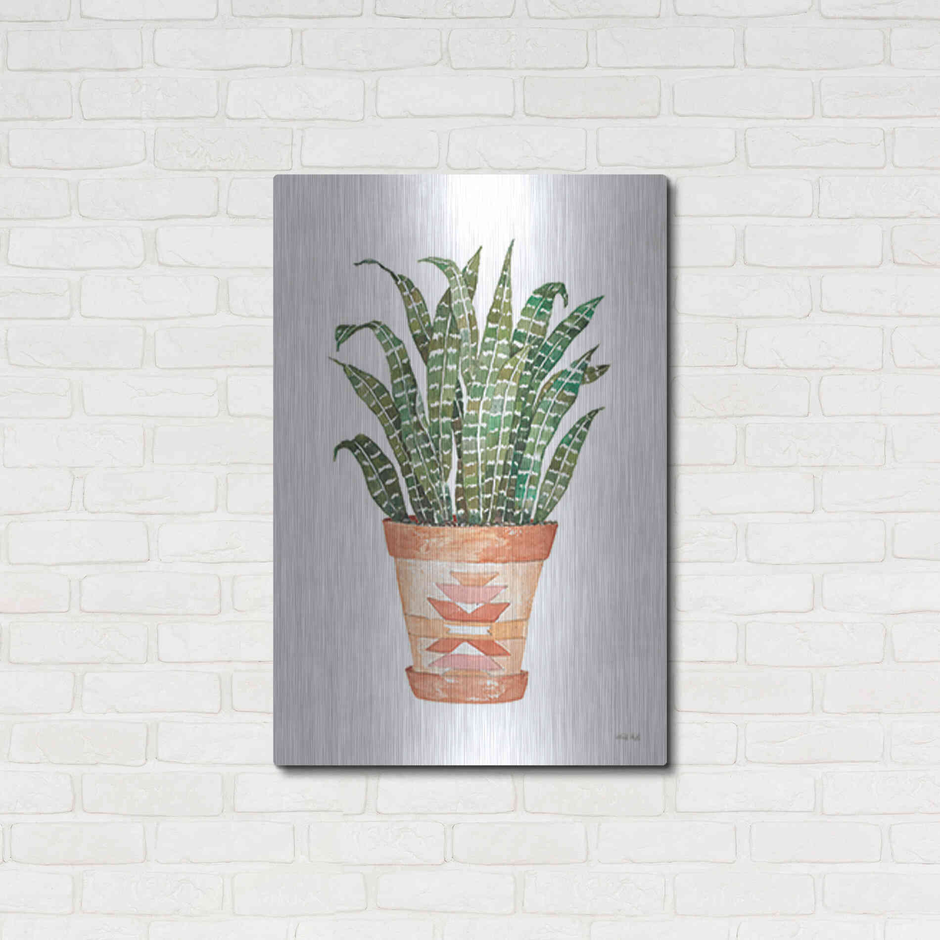 Luxe Metal Art 'Aztec Pot III' by Cindy Jacobs, Metal Wall Art,24x36