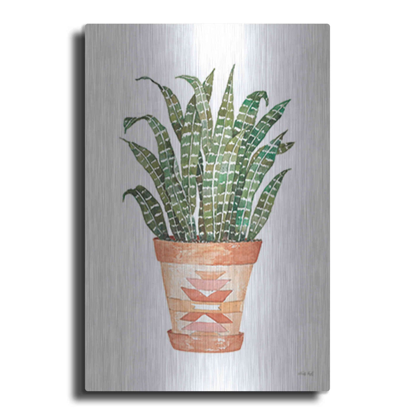Luxe Metal Art 'Aztec Pot III' by Cindy Jacobs, Metal Wall Art