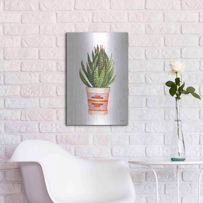 Luxe Metal Art 'Aztec Pot IV' by Cindy Jacobs, Metal Wall Art,16x24