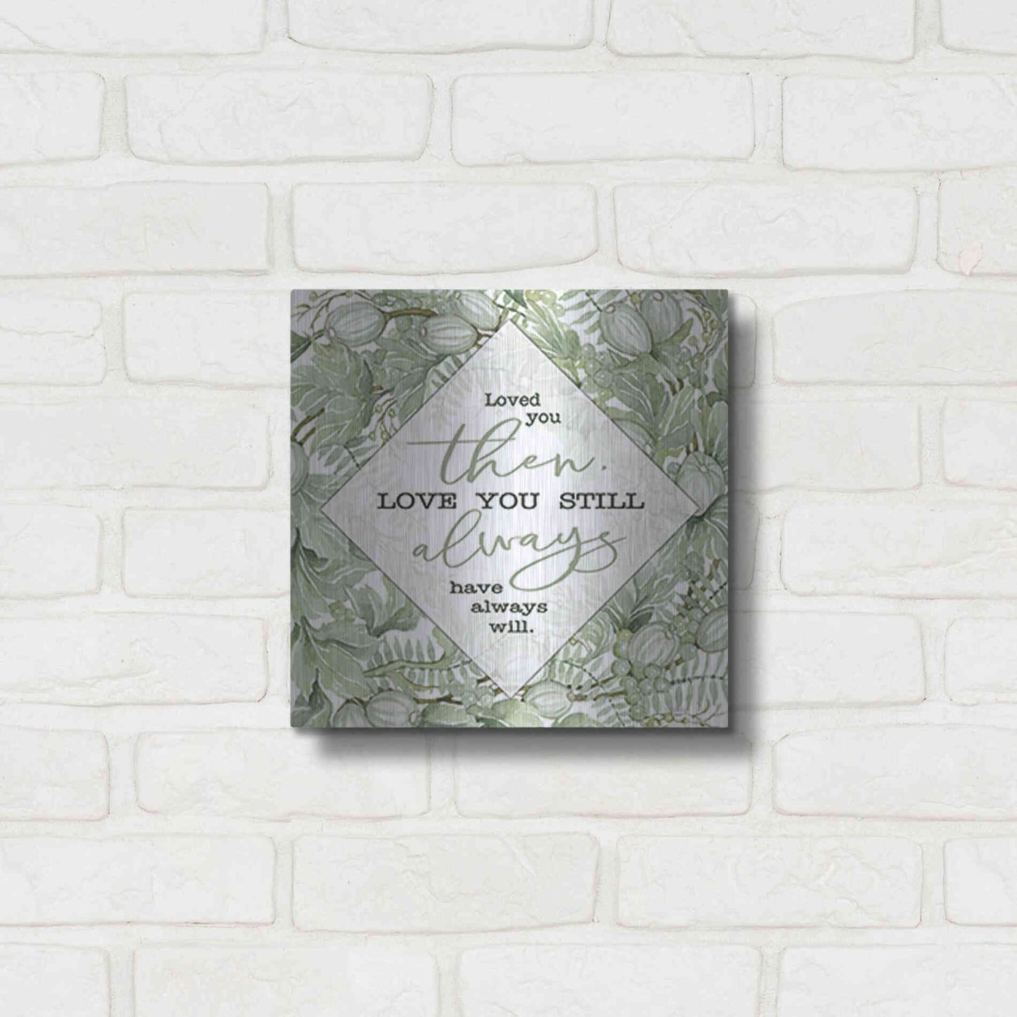 Luxe Metal Art 'Love You' by Cindy Jacobs, Metal Wall Art,12x12