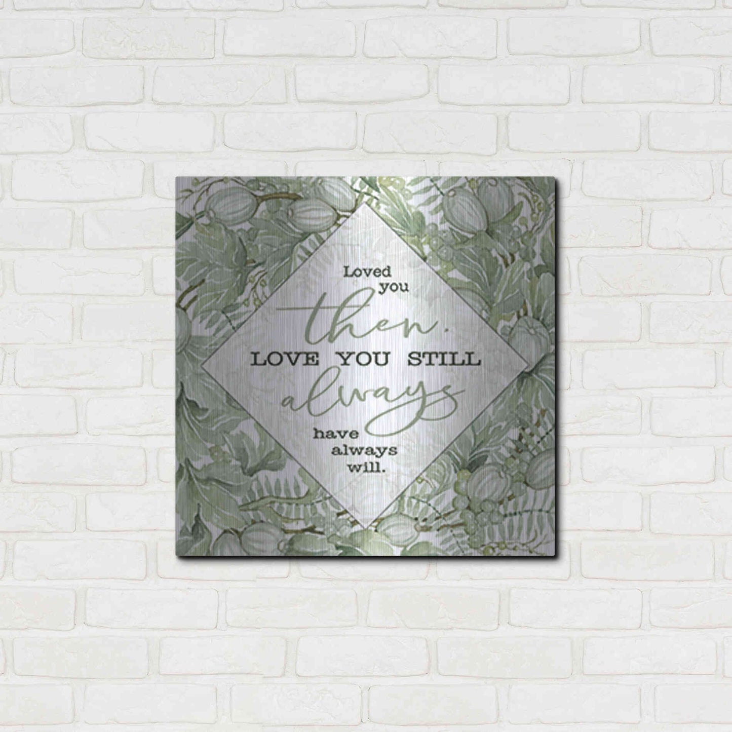Luxe Metal Art 'Love You' by Cindy Jacobs, Metal Wall Art,24x24