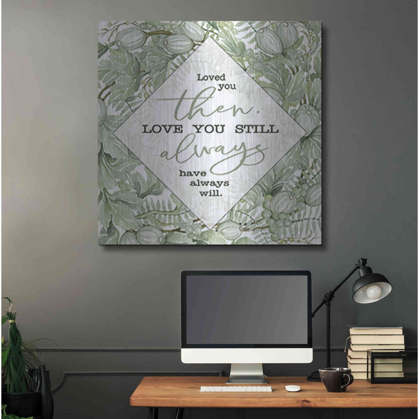 Luxe Metal Art 'Love You' by Cindy Jacobs, Metal Wall Art,36x36