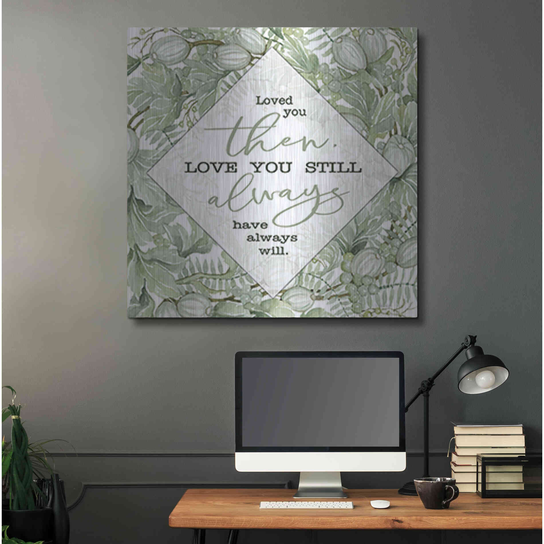 Luxe Metal Art 'Love You' by Cindy Jacobs, Metal Wall Art,36x36