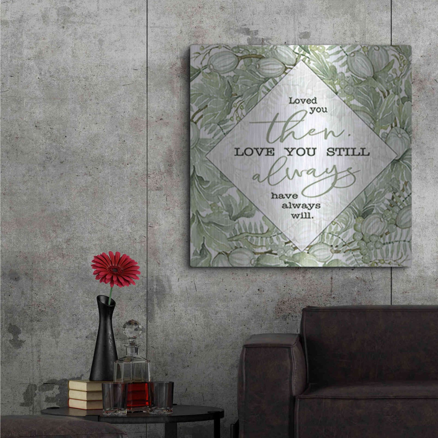 Luxe Metal Art 'Love You' by Cindy Jacobs, Metal Wall Art,36x36