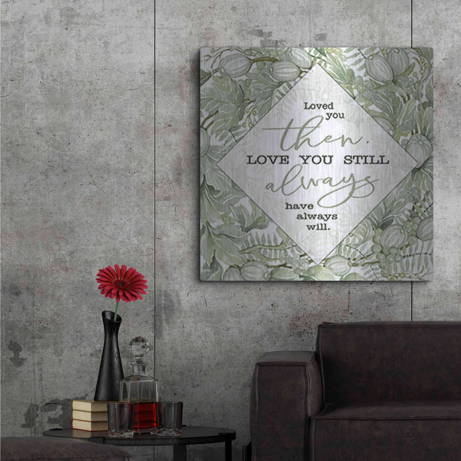 Luxe Metal Art 'Love You' by Cindy Jacobs, Metal Wall Art,36x36