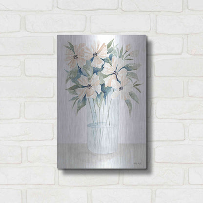 Luxe Metal Art 'Sweet Sophistication Floral I' by Cindy Jacobs, Metal Wall Art,12x16