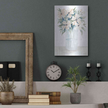 Luxe Metal Art 'Sweet Sophistication Floral I' by Cindy Jacobs, Metal Wall Art,12x16