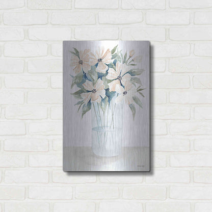 Luxe Metal Art 'Sweet Sophistication Floral I' by Cindy Jacobs, Metal Wall Art,16x24