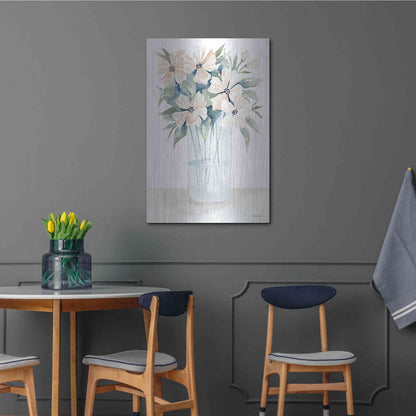 Luxe Metal Art 'Sweet Sophistication Floral I' by Cindy Jacobs, Metal Wall Art,24x36