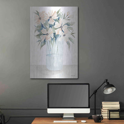 Luxe Metal Art 'Sweet Sophistication Floral I' by Cindy Jacobs, Metal Wall Art,24x36