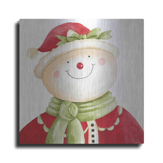 Luxe Metal Art 'Holiday Snowman' by Cindy Jacobs, Metal Wall Art