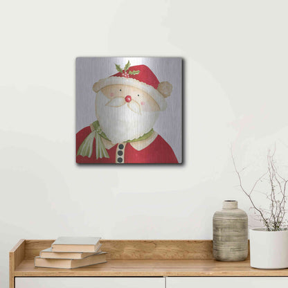 Luxe Metal Art 'Mr. Claus' by Cindy Jacobs, Metal Wall Art,12x12