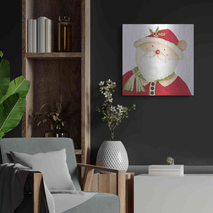 Luxe Metal Art 'Mr. Claus' by Cindy Jacobs, Metal Wall Art,24x24