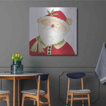 Luxe Metal Art 'Mr. Claus' by Cindy Jacobs, Metal Wall Art,36x36