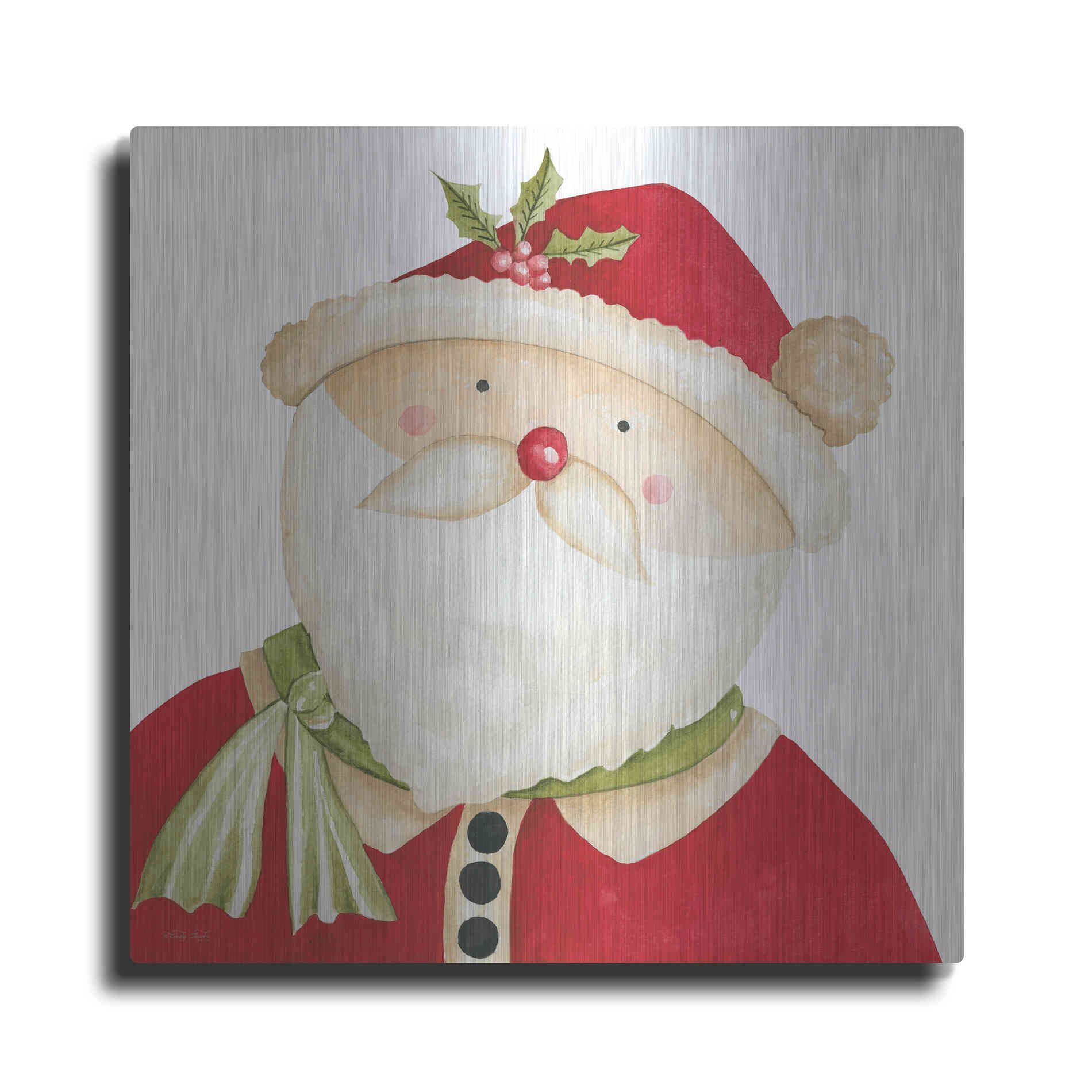 Luxe Metal Art 'Mr. Claus' by Cindy Jacobs, Metal Wall Art