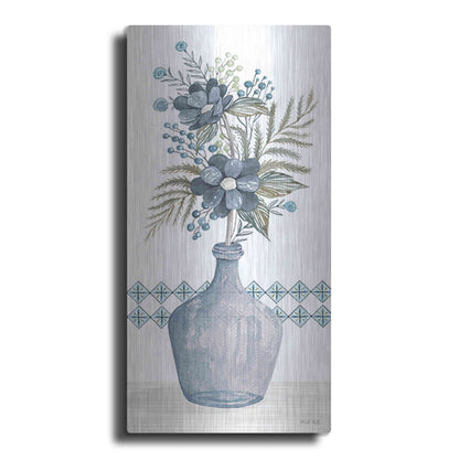 Luxe Metal Art 'Blue Poppies' by Cindy Jacobs, Metal Wall Art