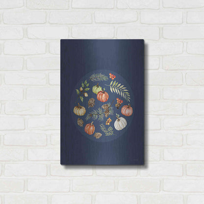 Luxe Metal Art 'Fall Ornament' by Cindy Jacobs, Metal Wall Art,16x24