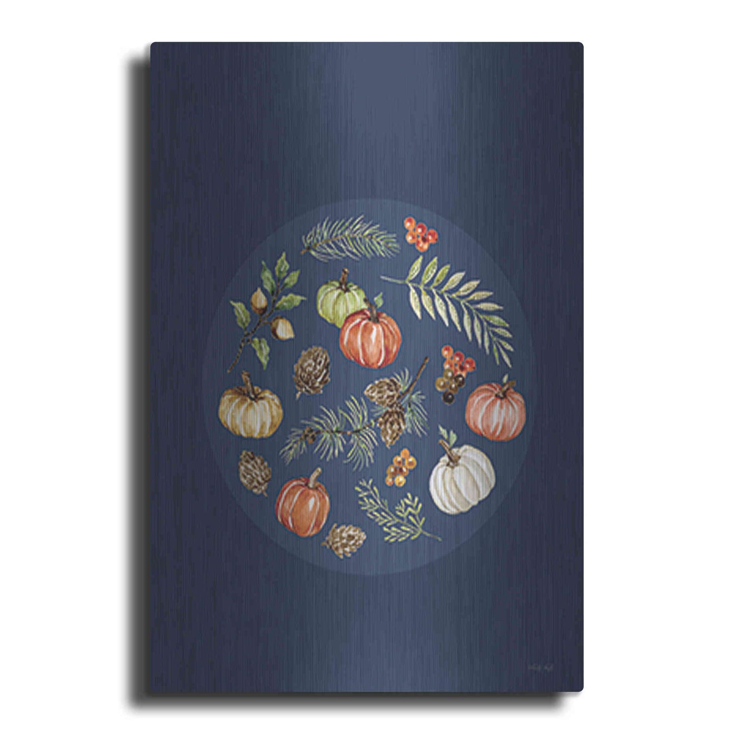 Luxe Metal Art 'Fall Ornament' by Cindy Jacobs, Metal Wall Art