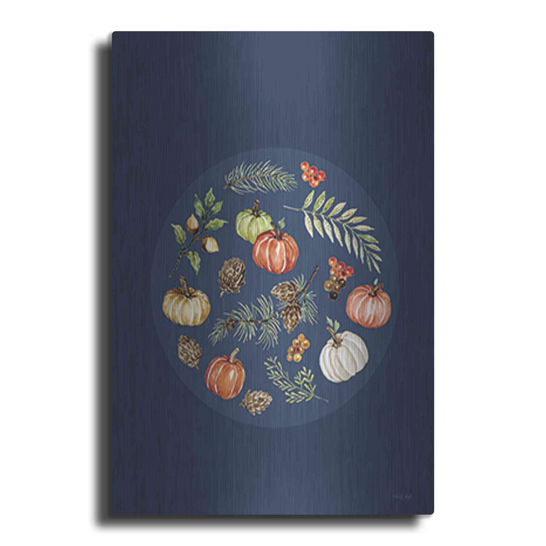 Luxe Metal Art 'Fall Ornament' by Cindy Jacobs, Metal Wall Art