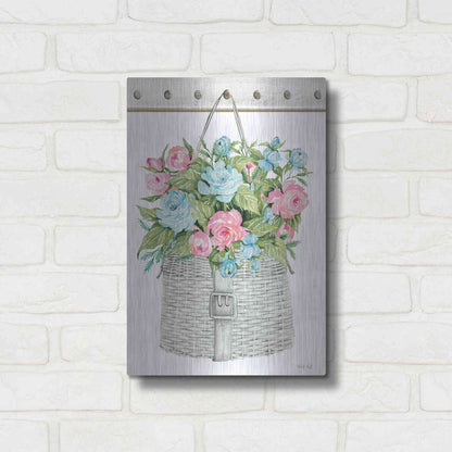 Luxe Metal Art 'Floral Pop I' by Cindy Jacobs, Metal Wall Art,12x16